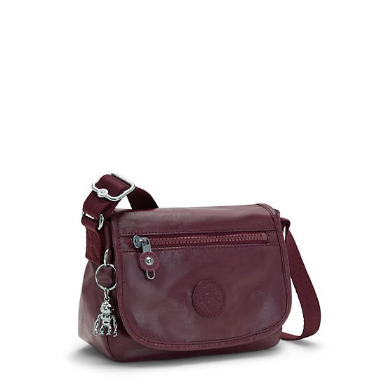 Kipling Sabian Metallic Crossbody Mini Táska Bordó | HU 1351NW